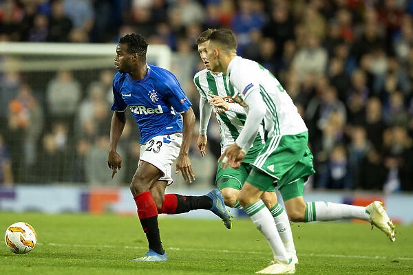 Rangers vs Rapid Vienna: Lassana Coulibaly in Action at Europa League's Ibrox Stadium