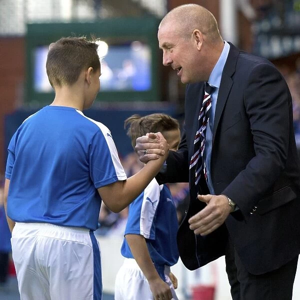 Rangers vs St Johnstone: Mark Warburton Greets Ibrox Stadium Mascots in Scottish League Cup