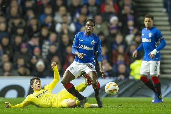 Rangers vs Villarreal: Lassana Coulibaly in Action at Europa League's Ibrox Stadium