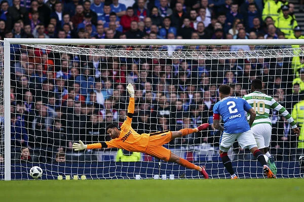 Rangers Wes Foderingham Dives for the Ball in Thrilling Scottish Cup Semi Final Showdown against Celtic (2003)