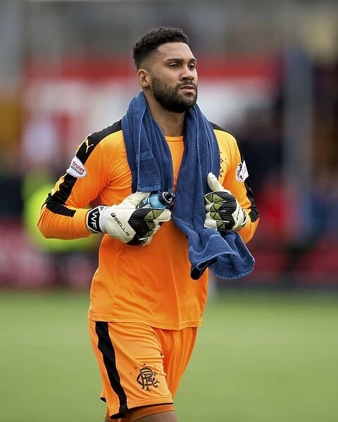 Rangers Wes Foderingham Protects the Net at Hamilton Academical's SuperSeal Stadium (Ladbrokes Premiership)