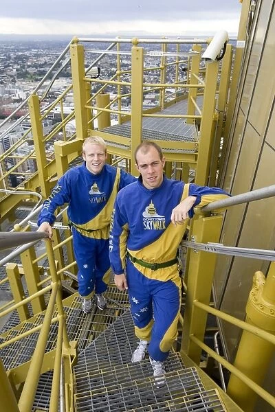 Rangers Whittaker and Naismith Conquer Sydney Tower: Exclusive Skywalk Moment at 2010 Football Festival