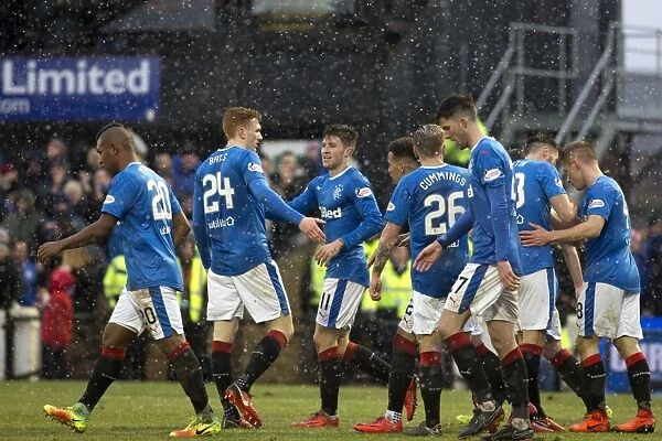 Rangers: Windass and Teammates Celebrate Dramatic Scottish Cup Goal at Ayr United's Somerset Park