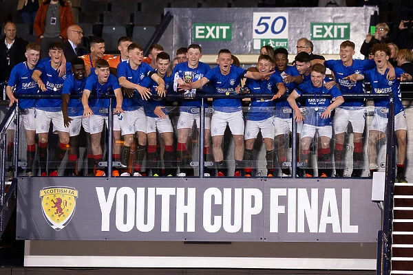 Rangers Youth Team: Scottish FA Youth Cup Victory (2003) - Celebrating with Captain Daniel Finlayson: Lifting the Trophy after Defeating Celtic at Hampden Park