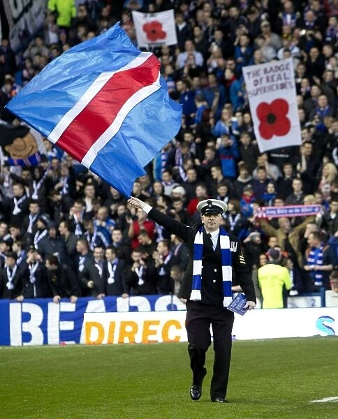 Remembrance Day Tribute: 400 Military Personnel Salute at Rangers Football Club's Ibrox Stadium (Rangers Lead 2-0 vs Peterhead, Irn-Bru Scottish Third Division)