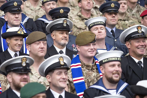 Salute to Heroes: Rangers Football Club Honors Armed Forces - Directors, Former Players, and Military Personnel Unite at Ibrox Stadium