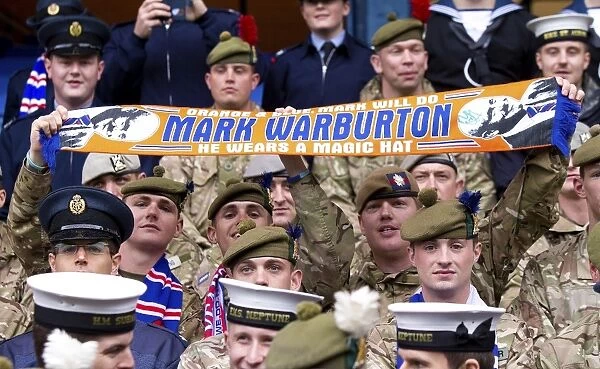 Saluting the Brave: Rangers Football Club Honors Armed Forces at Ibrox Stadium - Scottish Championship Win