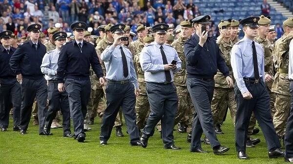 Saluting Heroes: Military Tribute at Half Time - Rangers Football Club vs Stenhousemuir (8-0)