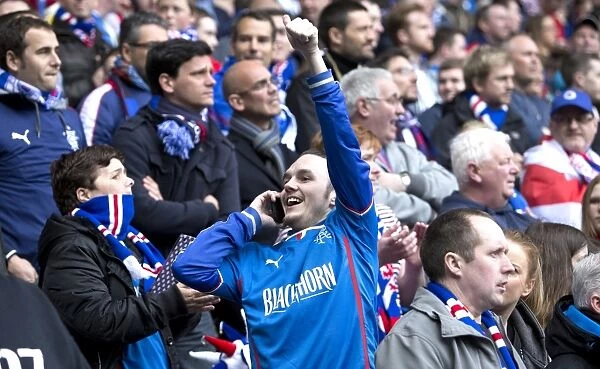 Scottish Cup Triumph: A Sea of Jubilant Rangers Fans Celebrating at Ibrox (2003)