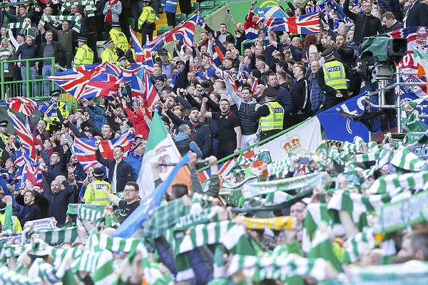 Scottish Premiership Showdown: Celtic vs Rangers - A Sea of Passionate Supporters (2003 Scottish Cup Champions)