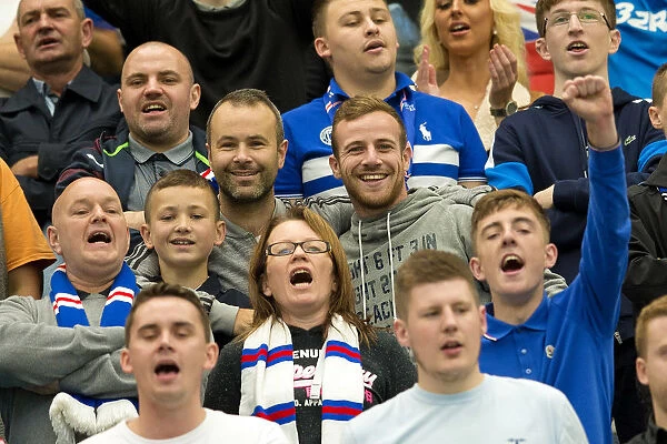 Sea of Blue and White: Rangers Fans Unwavering Dominance at Celtic Park during the Ladbrokes Premiership Match
