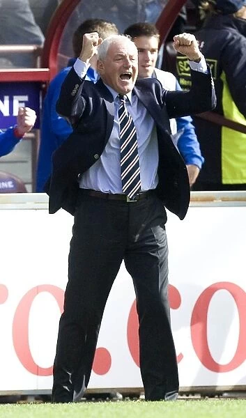 Smith's Triumph: Rangers Manager's Exultant Moment after Hearts 1-2 Rangers Win in Scottish Premier League
