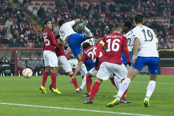 Spartak Moscow's Emerenko Scores Own Goal Against Rangers in Europa League Group G at Otkritie Arena