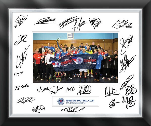 SPFL 1 Champions Signed Framed Print