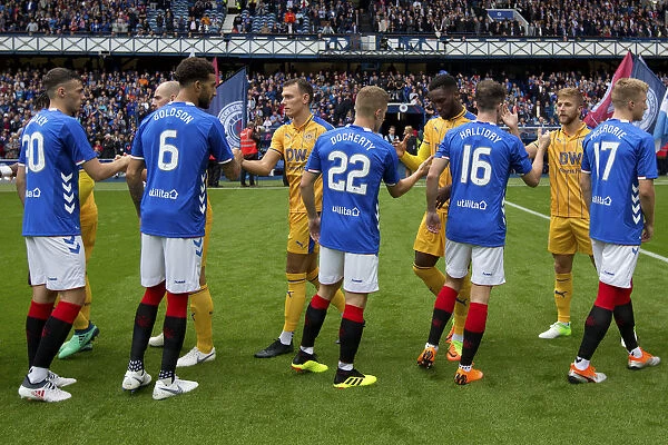 Sportsmanship at Ibrox: Rangers and Wigan Athletic Unite Before Their Pre-Season Friendly (Scottish Cup Champions 2003)