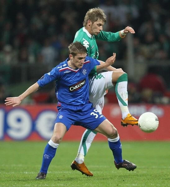 Steven Davis and Rangers Take a 1-0 Lead over Werder Bremen in UEFA Cup Second Leg