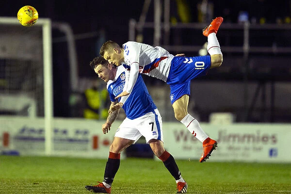 Steven Davis Soars Over David Cox in Intense Rangers vs. Cowdenbeath Scottish Cup Clash