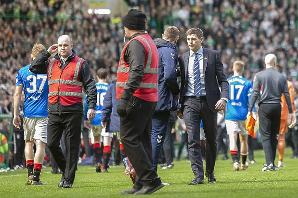 Steven Gerrard Applauding Rangers Fans at Celtic Park: Scottish Premiership Clash