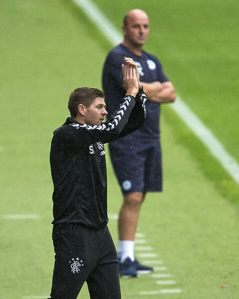 Steven Gerrard Applauds Rangers Players at Ibrox Stadium: Pre-Season Friendly against Wigan Athletic
