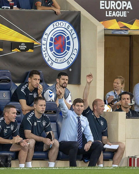 Steven Gerrard: Rangers Manager's Reaction during UEFA Europa League Match vs Villarreal, Group G, Estadio de la Ceramica