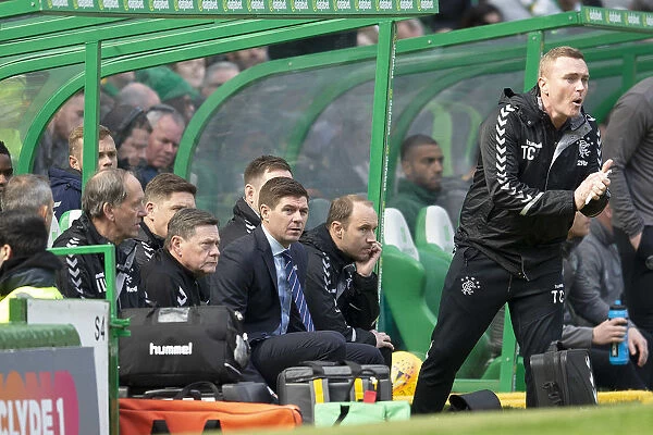 Steven Gerrard and Rangers Team: Celtic Showdown in the Scottish Premiership at Celtic Park