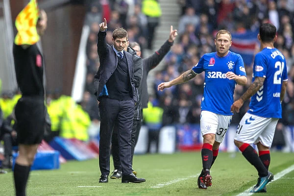 Steven Gerrard Reacts: Rangers vs Hearts, Ladbrokes Premiership, Ibrox Stadium (Scottish Cup Champions 2003)