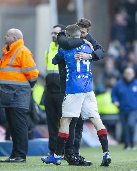 Steven Gerrard and Ryan Kent: Rangers Celebrate Scottish Premiership Victory over Celtic at Ibrox Stadium