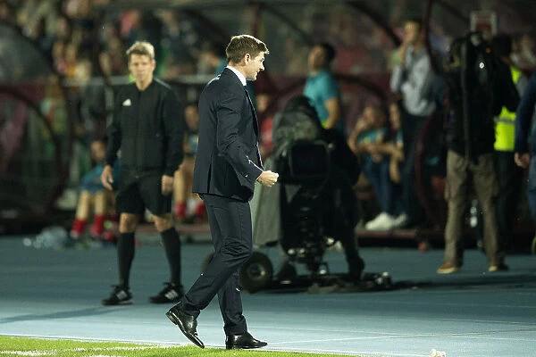 Steven Gerrard's Emotional Full-Time Celebration: Rangers Manager Reacts to Europa League Play Off Victory over FC Ufa at Neftyanik Stadium