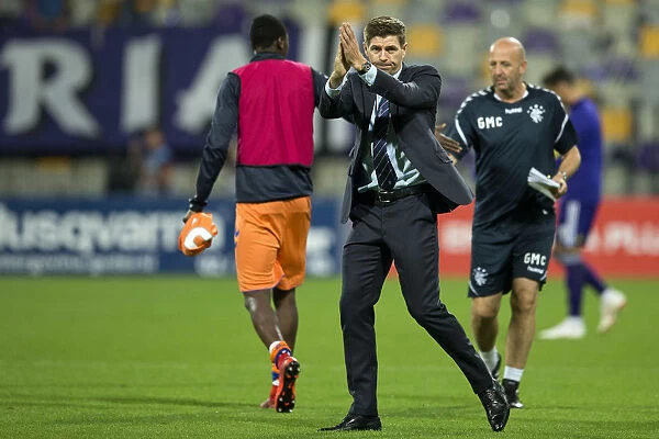 Steven Gerrard's Europa League Triumph with Rangers: Manager's Euphoric Moment after Securing Victory over NK Maribor