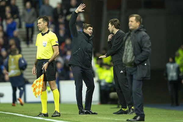 Steven Gerrard's Passionate Reaction: Intense Moment of Rangers Manager at Ibrox Stadium during UEFA Europa League Match vs Spartak Moscow