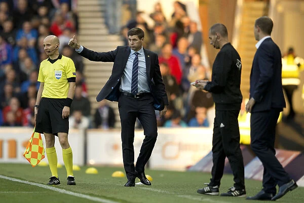 Steven Gerrard's Reaction: Rangers vs FC Ufa - UEFA Europa League Play-Off at Ibrox Stadium (Scottish Cup Winners 2003)
