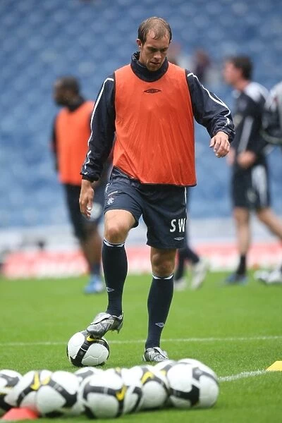 Steven Whittaker in Action at Rangers Training Ground (2008)