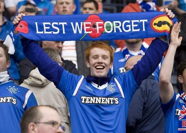Thrilled Rangers Fans at Rugby Park Awaiting SPL Championship Victory (2010-11)