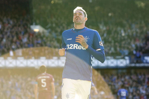 Thrilling Goal: Kyle Lafferty Scores for Rangers in Scottish Premiership at Ibrox Stadium