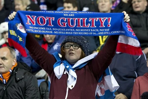 Triumphant Rangers Fan Celebrates Rangers 2-0 Stirling Albion Victory at Ibrox