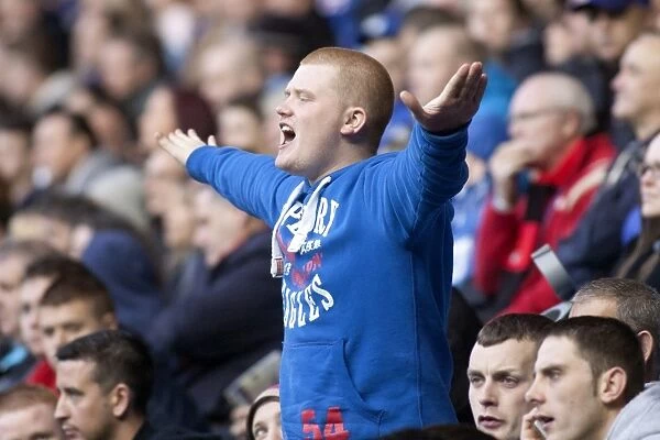 Triumphant Rangers Fans Celebrate 2-0 Victory over Queens Park at Ibrox Stadium