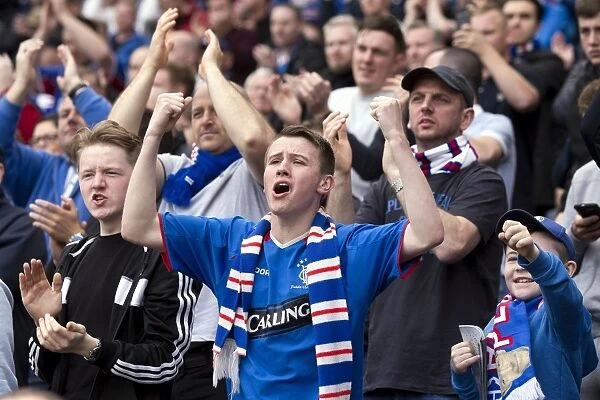 Triumphant Rangers Fans Celebrate at 2003 Scottish Cup Semi-Final: Hampden Park Euphoria