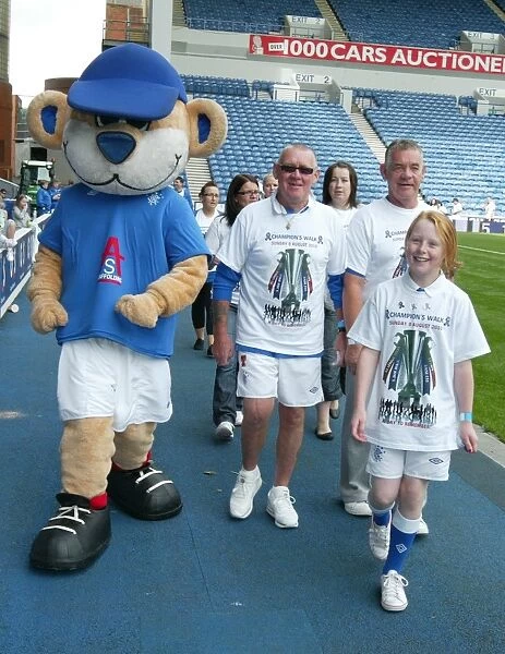 United for Charity: Rangers Fans Champions Walk 2010 with Broxi Bear