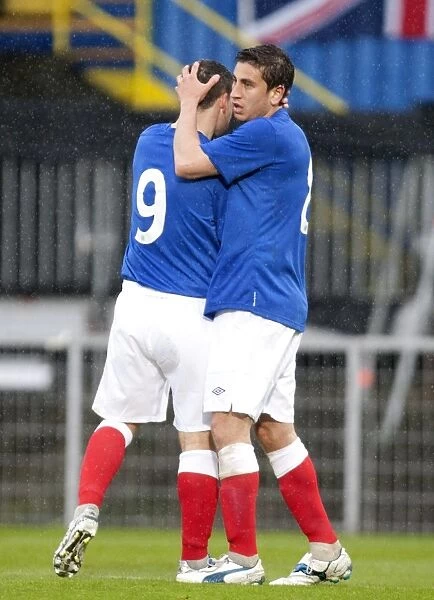 Unstoppable Rangers Duo: Bedoya and Healy Celebrate Goals Against Linfield (2-0)