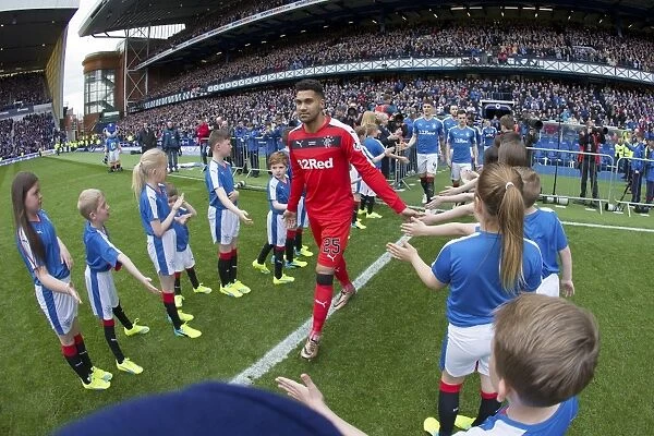 Wes Foderingham's Triumphant Entry with Ladbrokes Championship Trophy at Ibrox Stadium