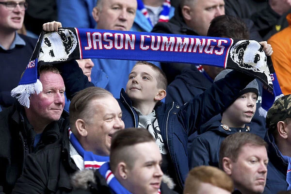 Young Rangers Fan Cheers on His Team: Rangers vs Dundee, Ladbrokes Premiership at Ibrox