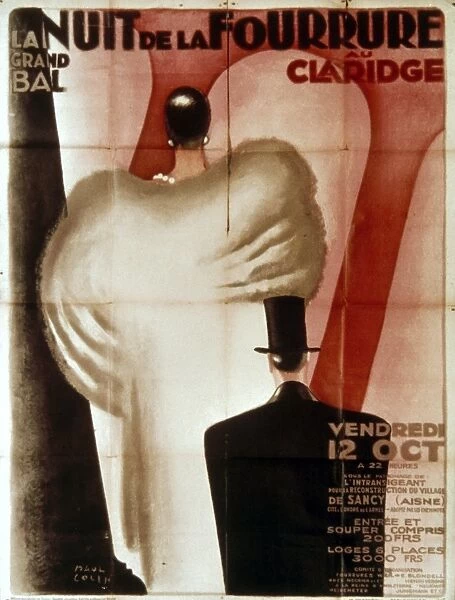 FRENCH CHARITY BALL, 1928. Poster by Paul Colin, 1928, for French charity ball