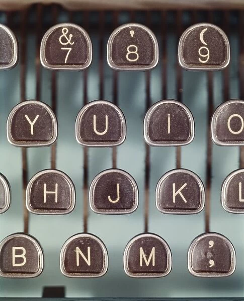 Typewriter keys, close-up