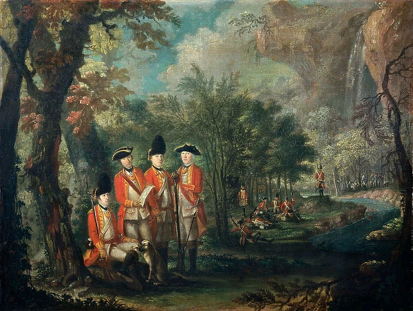 The 25th Regiment of Foot in Minorca (Menorca), c. 1771 (oil on canvas)