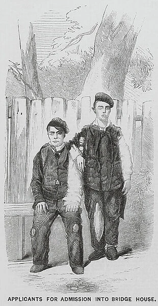 Applicants for admission into Bridge House Refuge for Boys, Wandsworth (engraving)