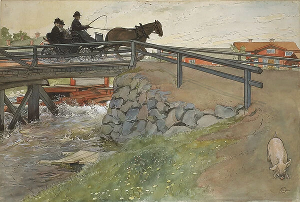 The Bridge, from A Home series, c. 1895 (w  /  c on paper)
