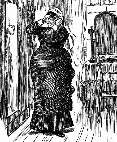 Buxom women getting dressed, 1850