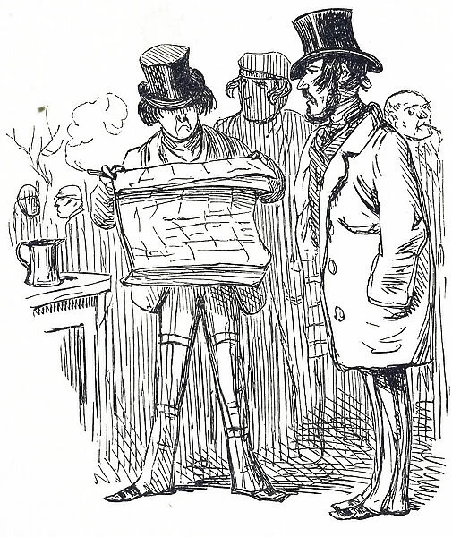 Cartoon titled 'Ill-news for the criminal fraternity', 19th century