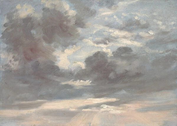 Cloud Study: Stormy Sunset, 1821-2 (oil on paper on canvas)
