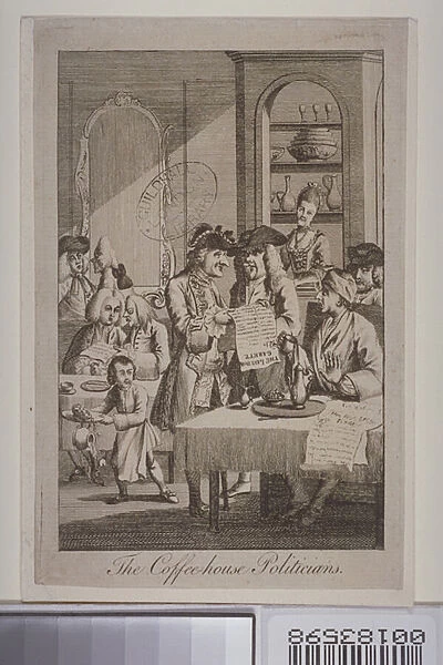 The Coffee-House Politicians, 1772 (engraving)